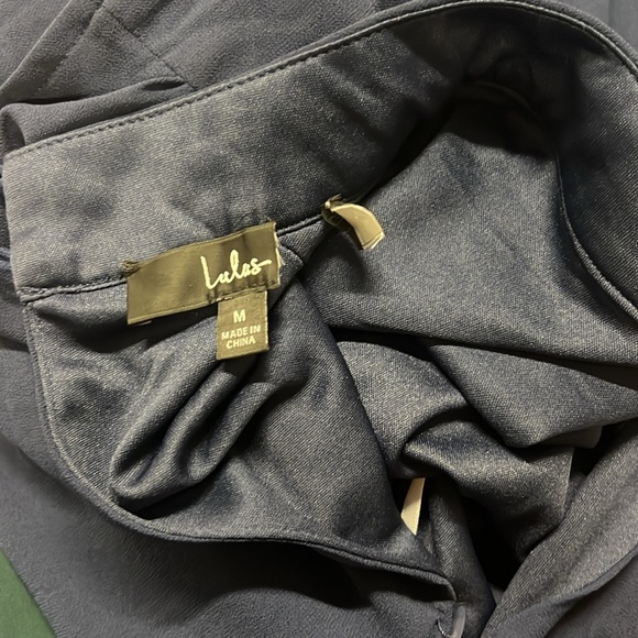 Classic Elegance Navy Chiffon Sleeveless Mock Neck Maxi Dress - Picture 8 of 8